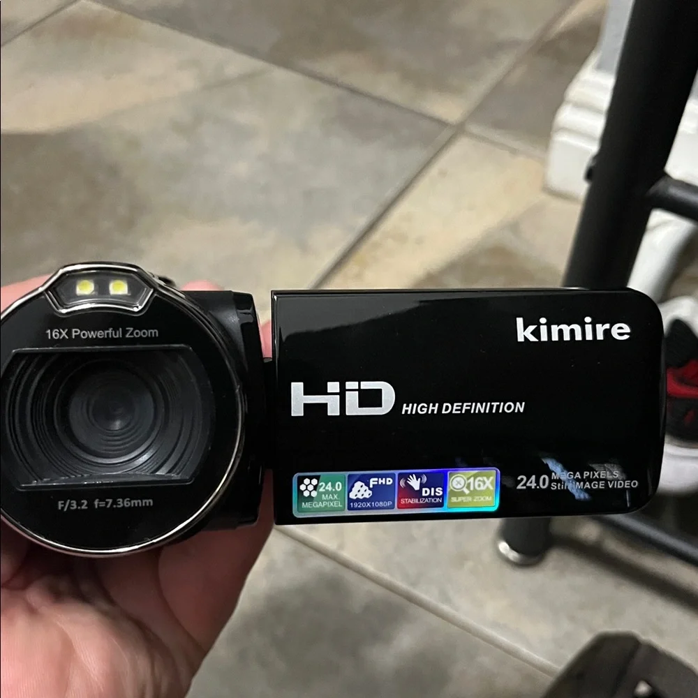 Kimire Black HD Full HD Camcorder - 1920x1080 Video